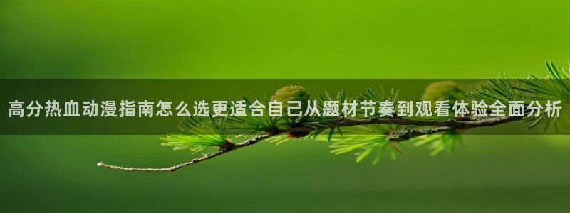 虫虫漫画网页版阅读：高分热血动漫指南怎么选更适合自己从题材节奏到观看体验全面分析配图